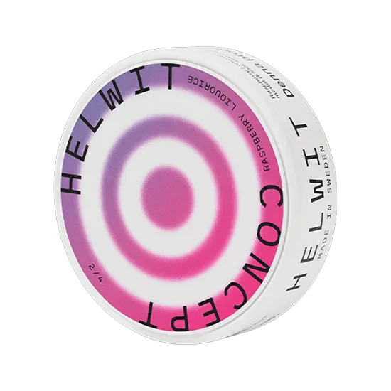 helwit raspberry liquorice nicotine pouch