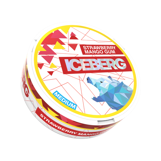 iceberg light strawberry mango gum - 20mg nicotine pouches