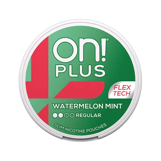 on plus watermelon mint normal regular nicotine pouch