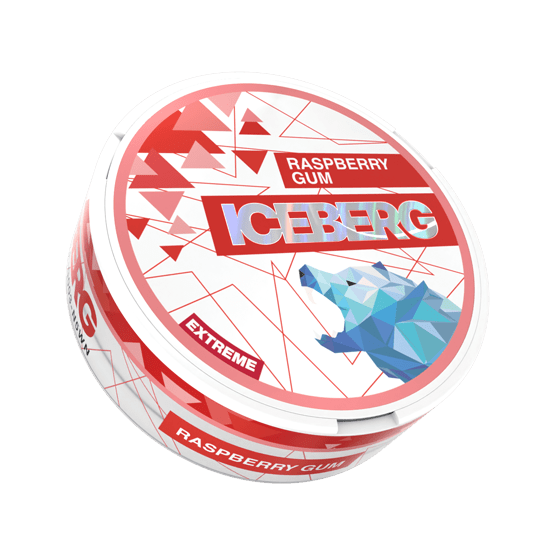 iceberg raspberry gum - 50mg nicotine pouches