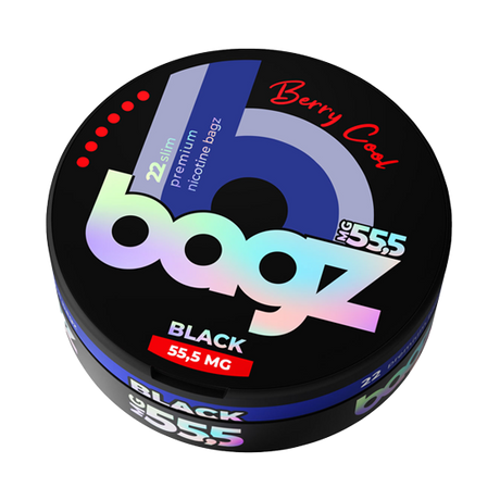 bagz berry cool black 55.5mg nicotine pouches