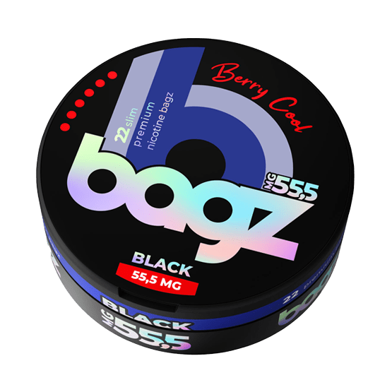 bagz berry cool black 55.5mg nicotine pouches
