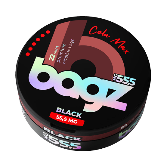 bagz cola max black 55.5mg nicotine pouches