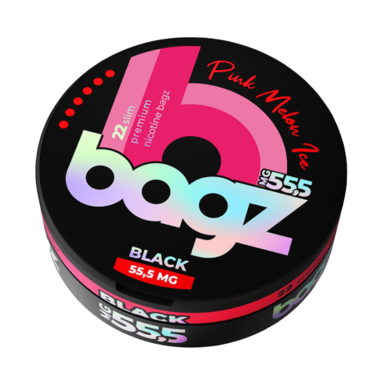 bagz pink melon ice black 55.5mg nicotine pouches
