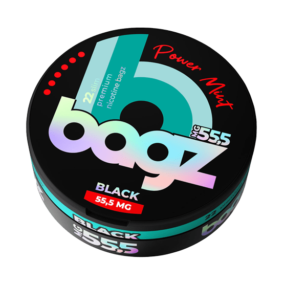 bagz power mint black 55.5mg nicotine pouches