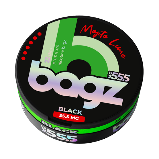 bagz mojito lime black 55.5mg nicotine pouches