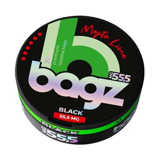 bagz mojito lime black 55.5mg nicotine pouches