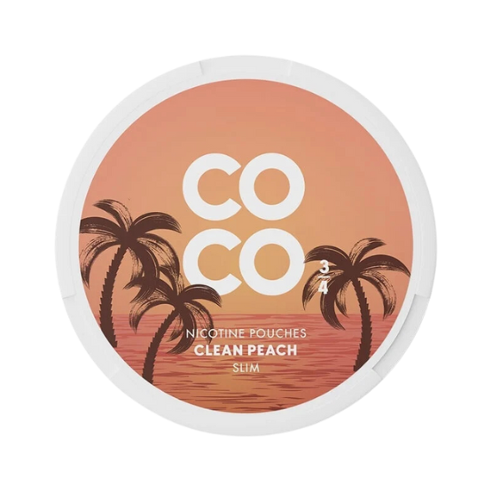 coco clean peach - 9mg nicotine pouches