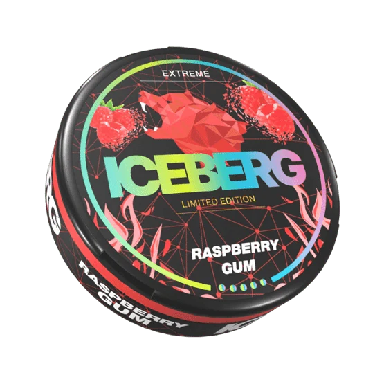iceberg raspberry gum - 150mg nicotine pouches