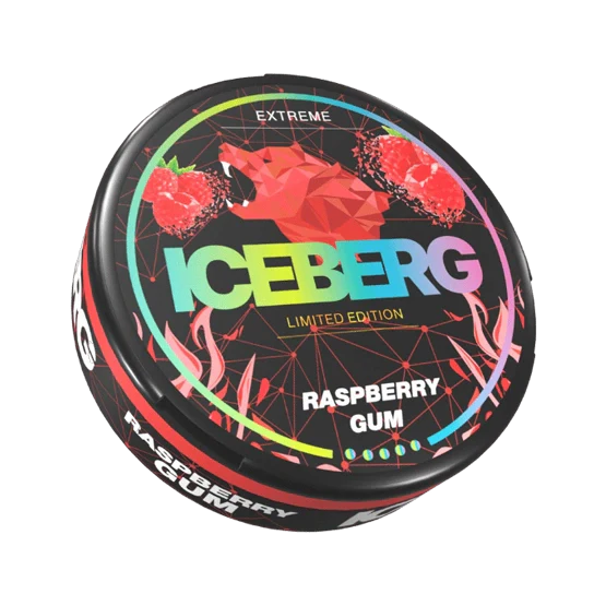 iceberg raspberry gum - 150mg nicotine pouches