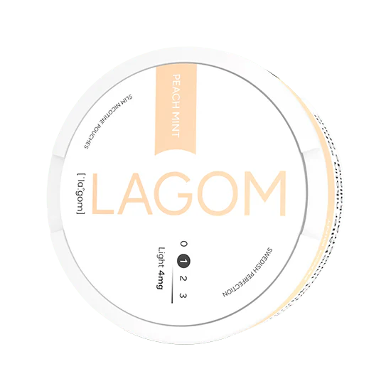 lagom peach mint light 4mg nicotine pouches  