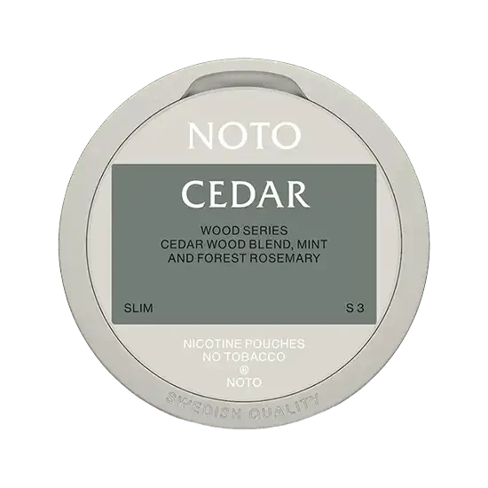 noto cedar nicotine pouches