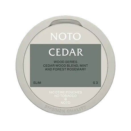 noto cedar nicotine pouches