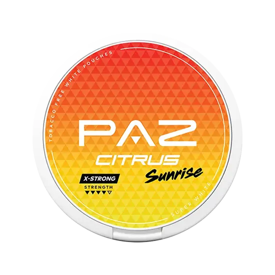 paz citrus sunrise x strong nicotine pouches