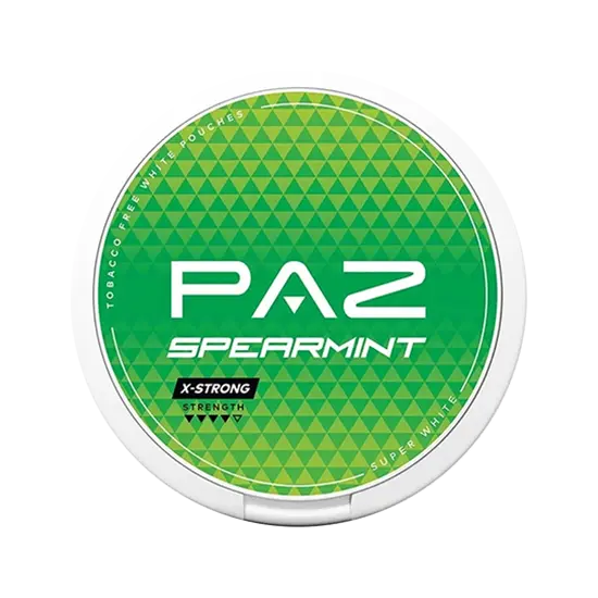 paz spearmint x strong nicotine pouches