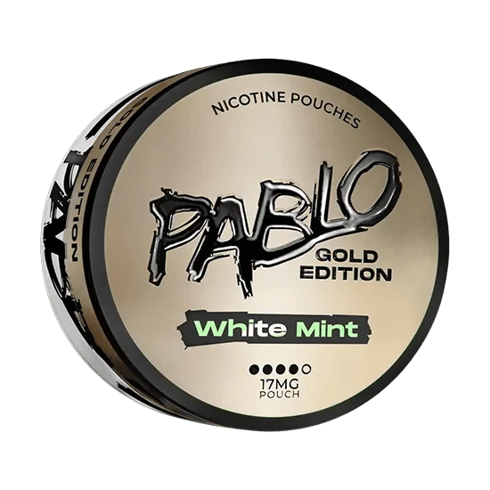 pablo white mint – gold edition nicotine pouches 17mg