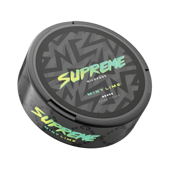 supreme mint lime - 120mg nicotine pouches