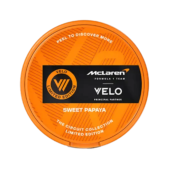 velo mclaren sweet papaya nicotine pouches  