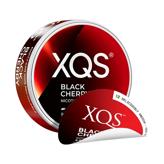 xqs black cherry - 8mg (strong) nicotine pouches