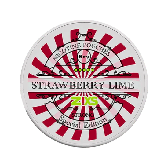 zixs strawberry lime strong nicotine pouches