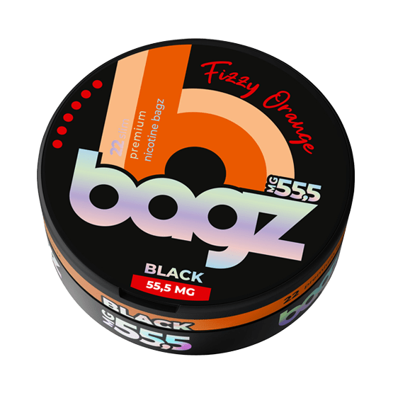 bagz fizzy orange black 55.5mg nicotine pouches