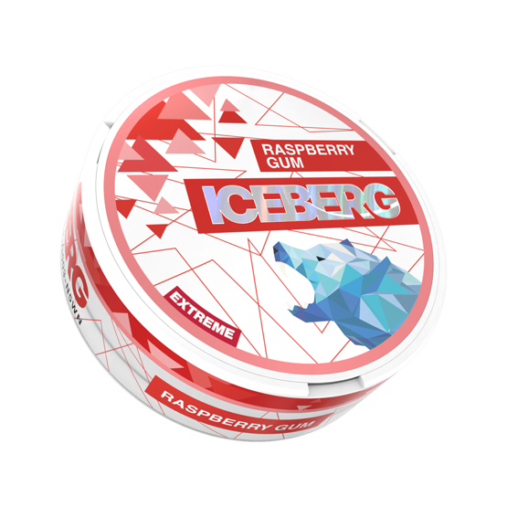 iceberg raspberry gum - 50mg nicotine pouches