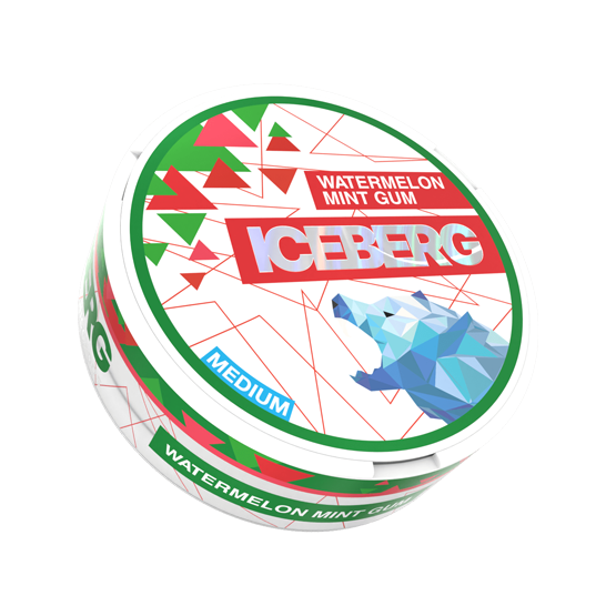 iceberg light watermelon mint gum - 20mg nicotine pouches