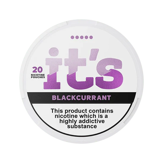 it's blackcurrant 20mg nicotine pouches